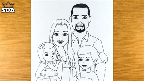 pamilya drawing easy|25 Easy Family Drawing Ideas .